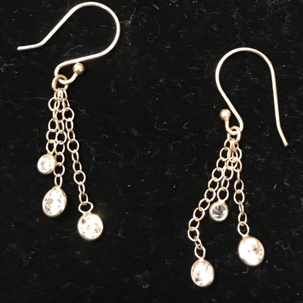 Silpada CZ and silver earrings